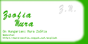 zsofia mura business card
